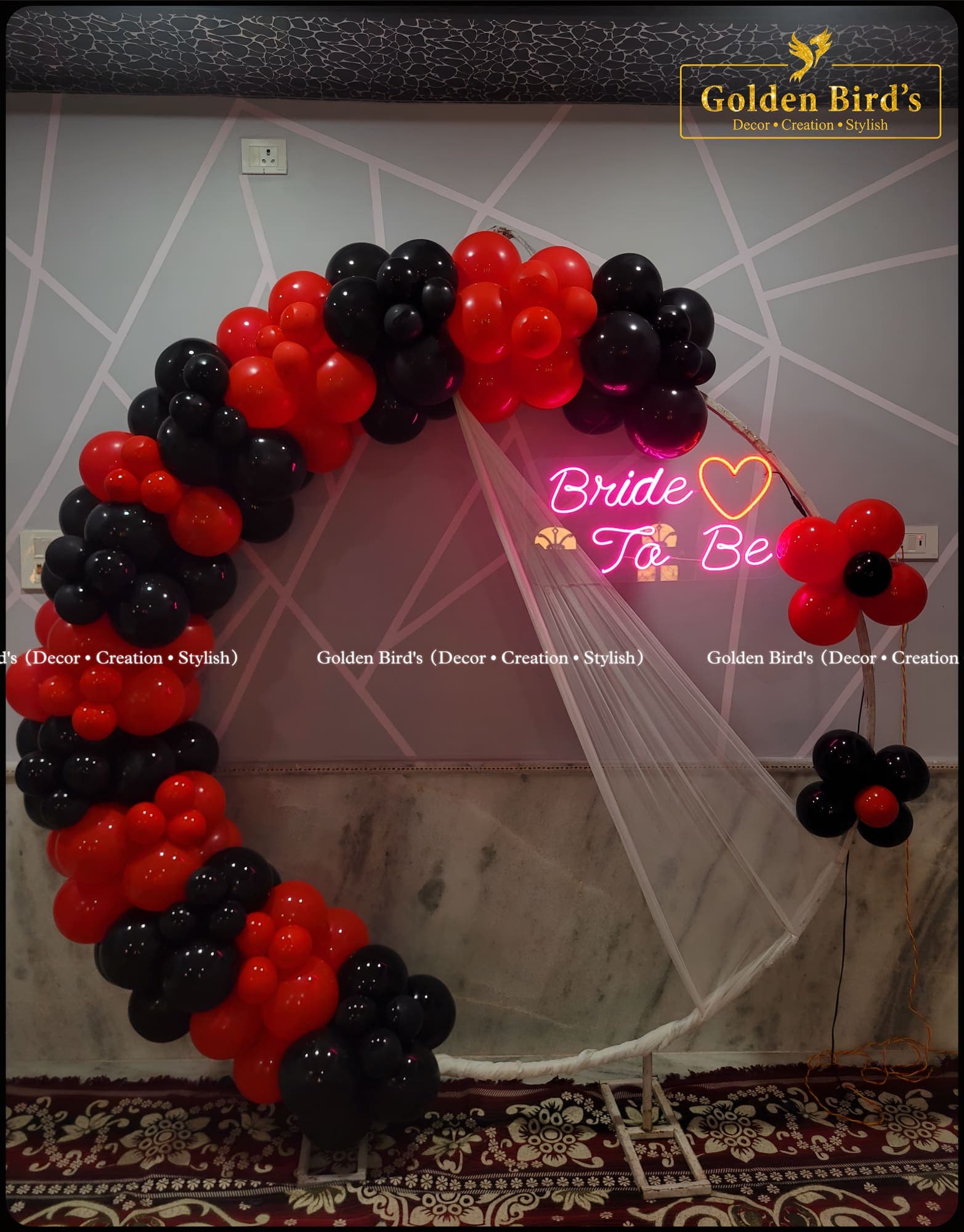 Black and red, for the bride-to-be